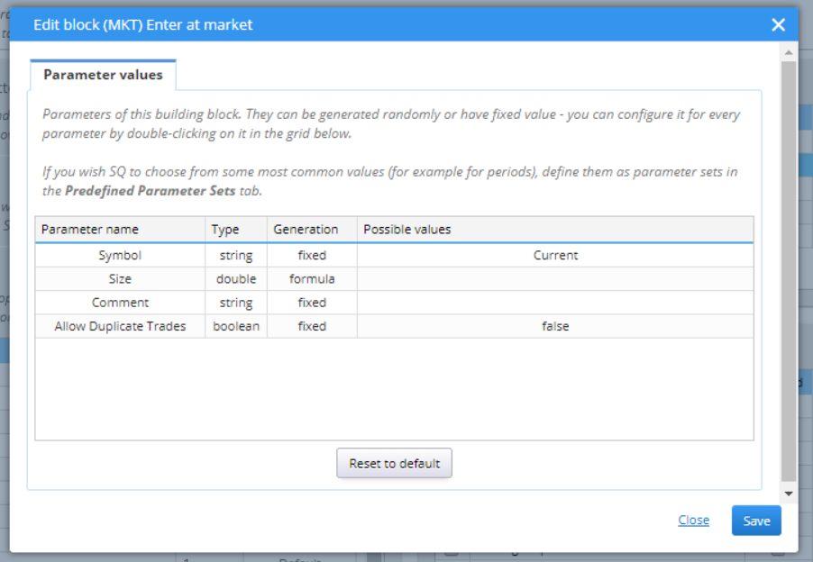 Order Types Settings