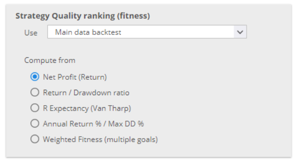 Builder menu Ranking&Filtering