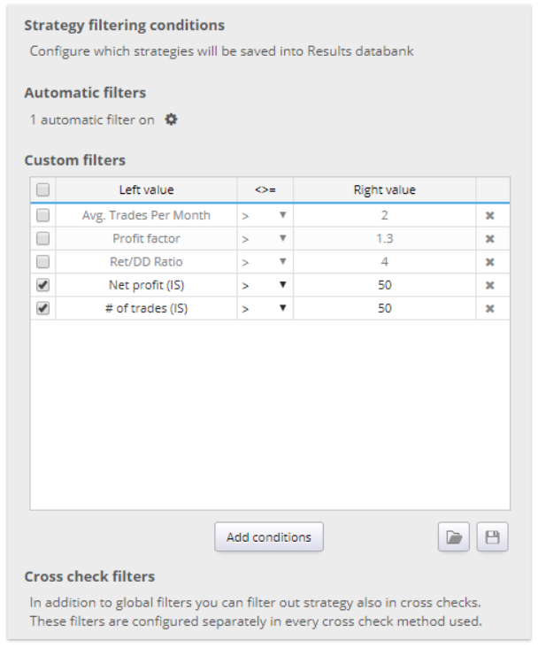 Builder menu Ranking&Filtering