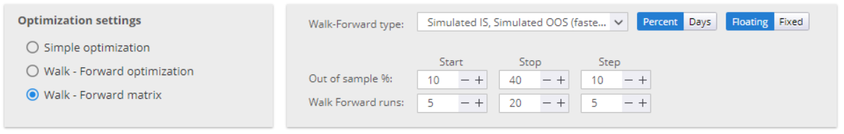 Walk-Forward Matrix