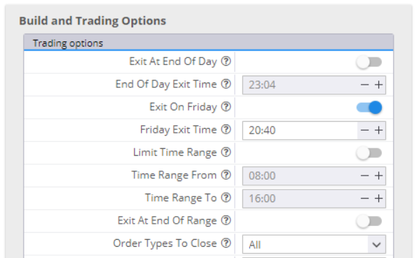 Build and Trading Options