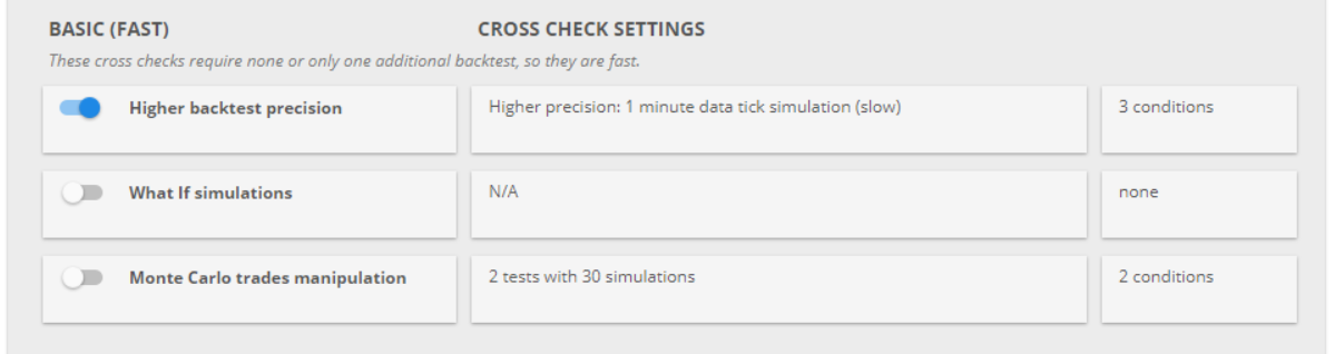 Basic (Fast) Cross Checks