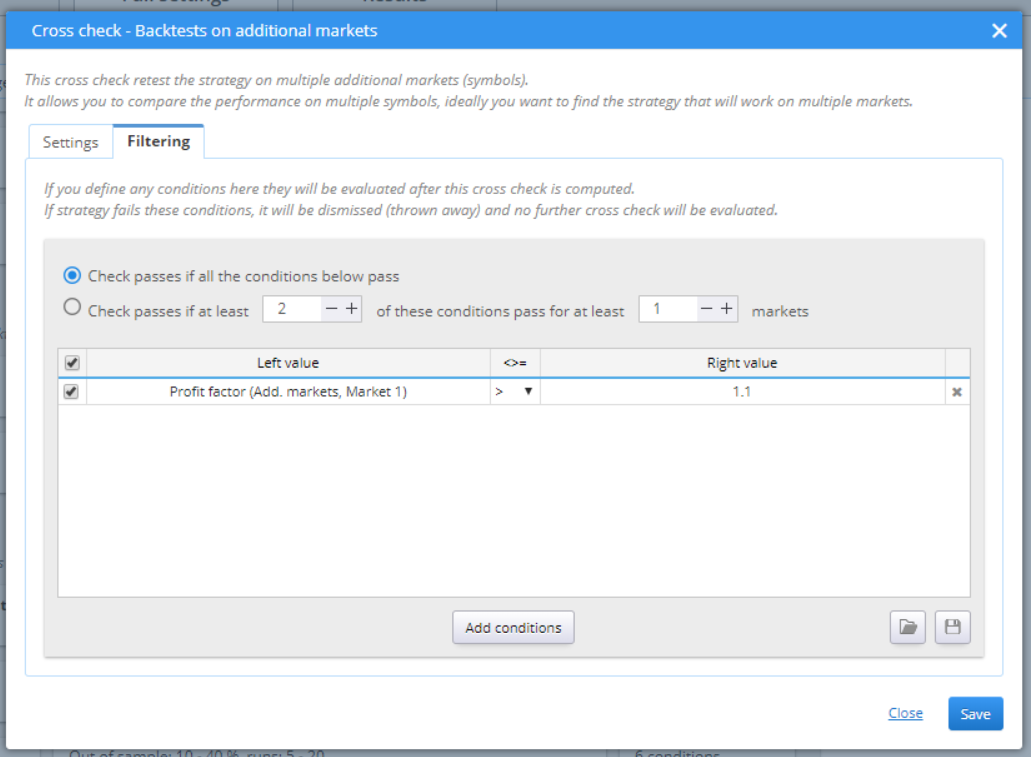 Backtests on Additional Market Filtering