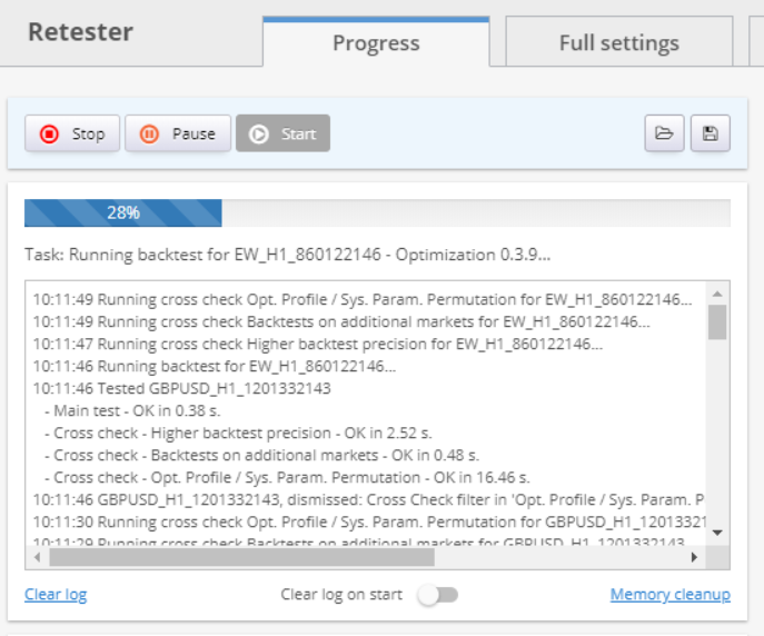 Retester Progress Summary