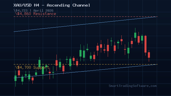 XAU/USD at $4,723: Trading the Ascending Channel with Trend Lines | STS